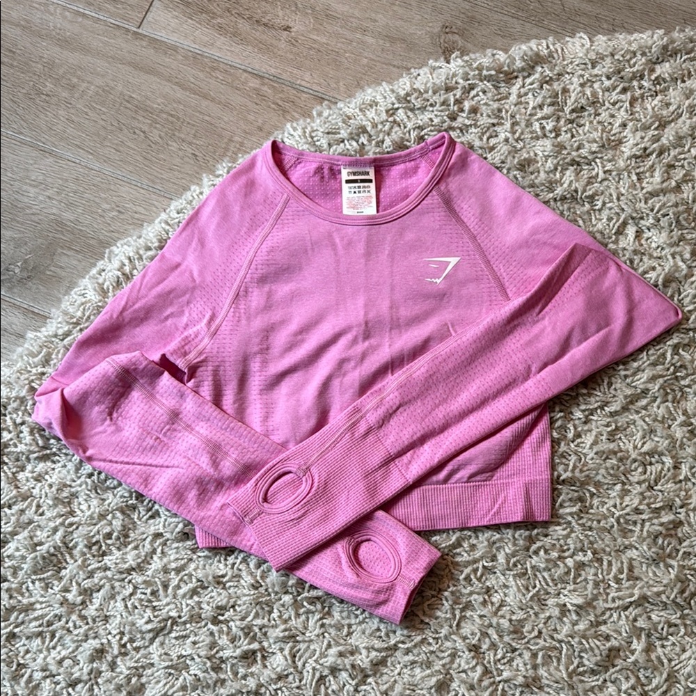 Gymshark Pink Long Sleeve Crop Top
